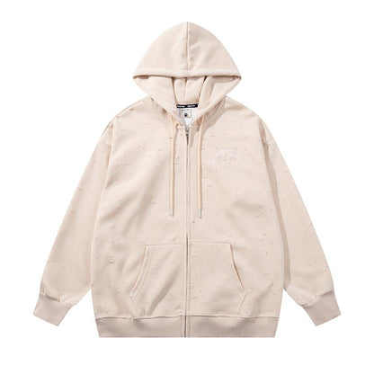 Bestaxe Zip-Up Hoodie Beige Shirts & Tops PinkLimes Trending Streetwear