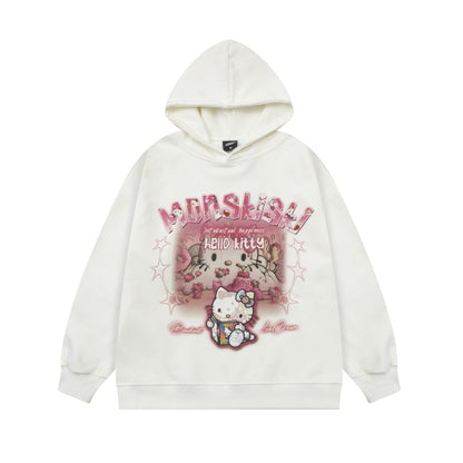 Monskiski Hoodie White Shirts & Tops PinkLimes Trending Streetwear