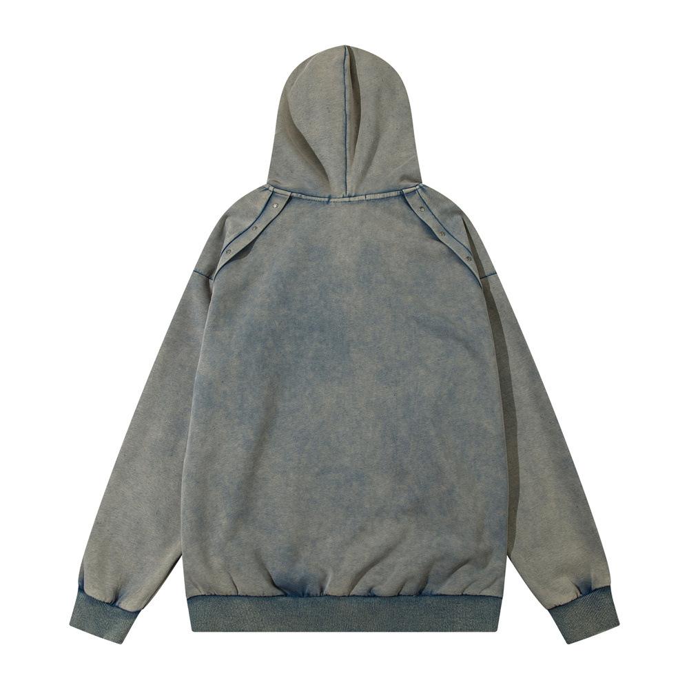 y2k Washed Zip-Up Hoodie Shirts & Tops PinkLimes Trending Streetwear