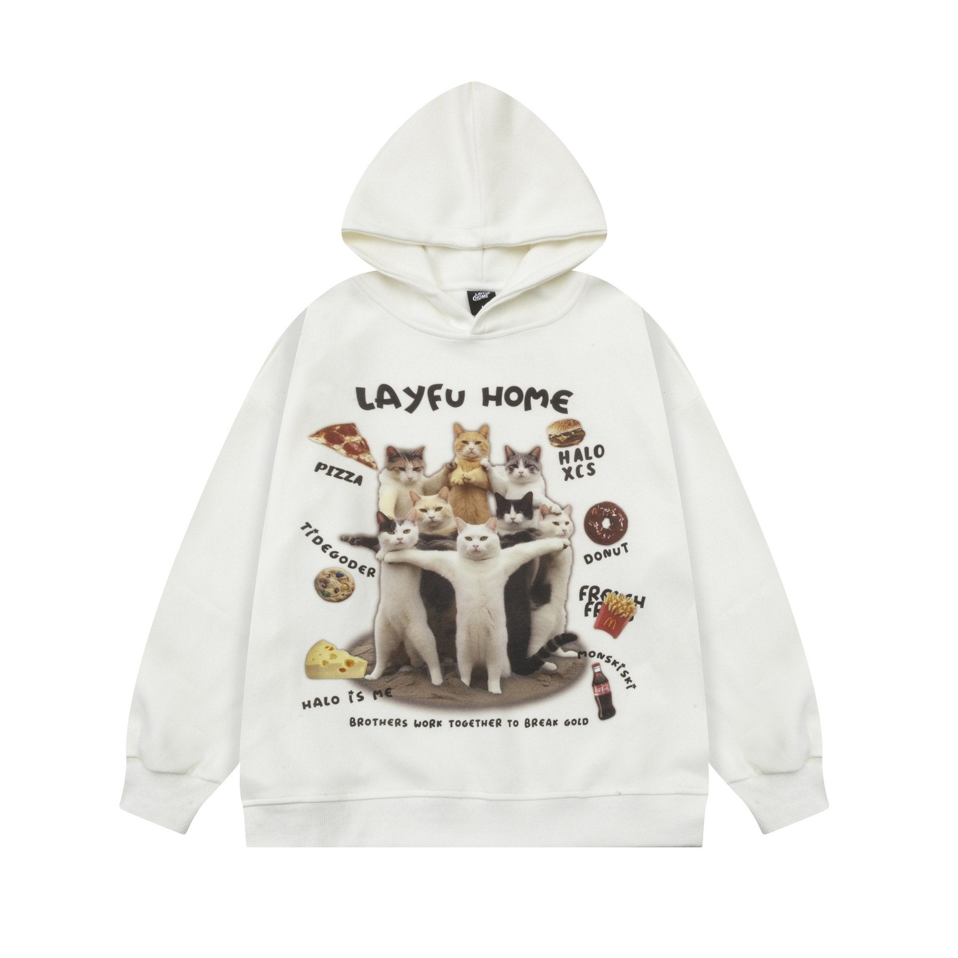 Layfu Home Hoodie White Shirts & Tops PinkLimes Trending Streetwear