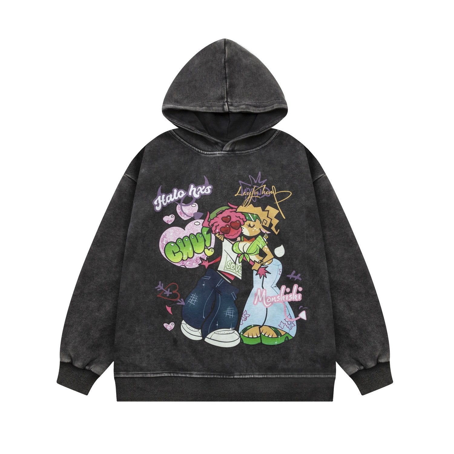 Love Birds Hoodie Black Shirts & Tops PinkLimes Trending Streetwear