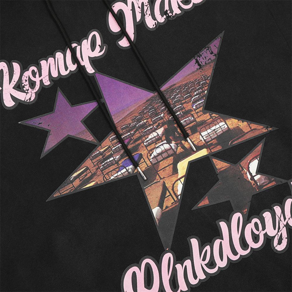 Star Hoodie Shirts & Tops PinkLimes Trending Streetwear