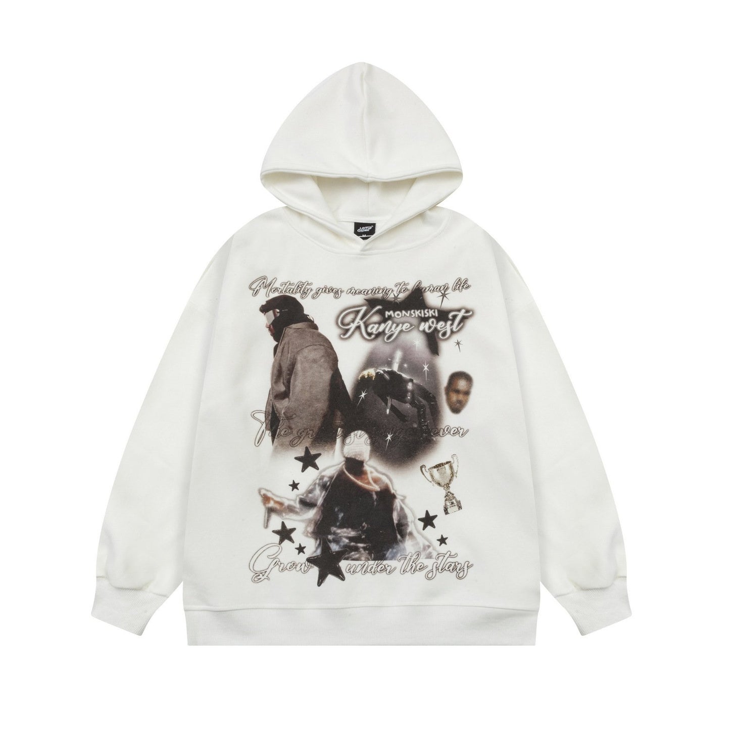Kanye West Hoodie White Shirts & Tops PinkLimes Trending Streetwear