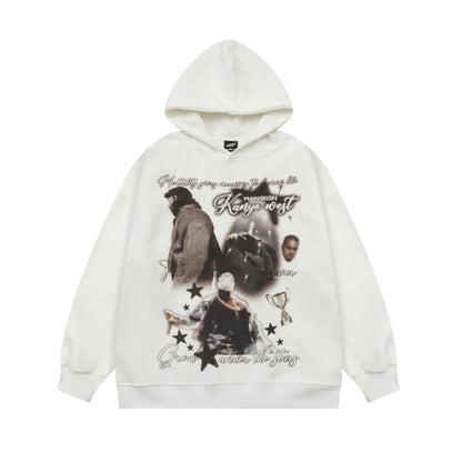 Kanye West Hoodie White Shirts & Tops PinkLimes Trending Streetwear