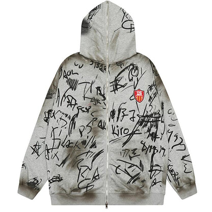 126 Zip-Up Hoodie Shirts & Tops PinkLimes Trending Streetwear