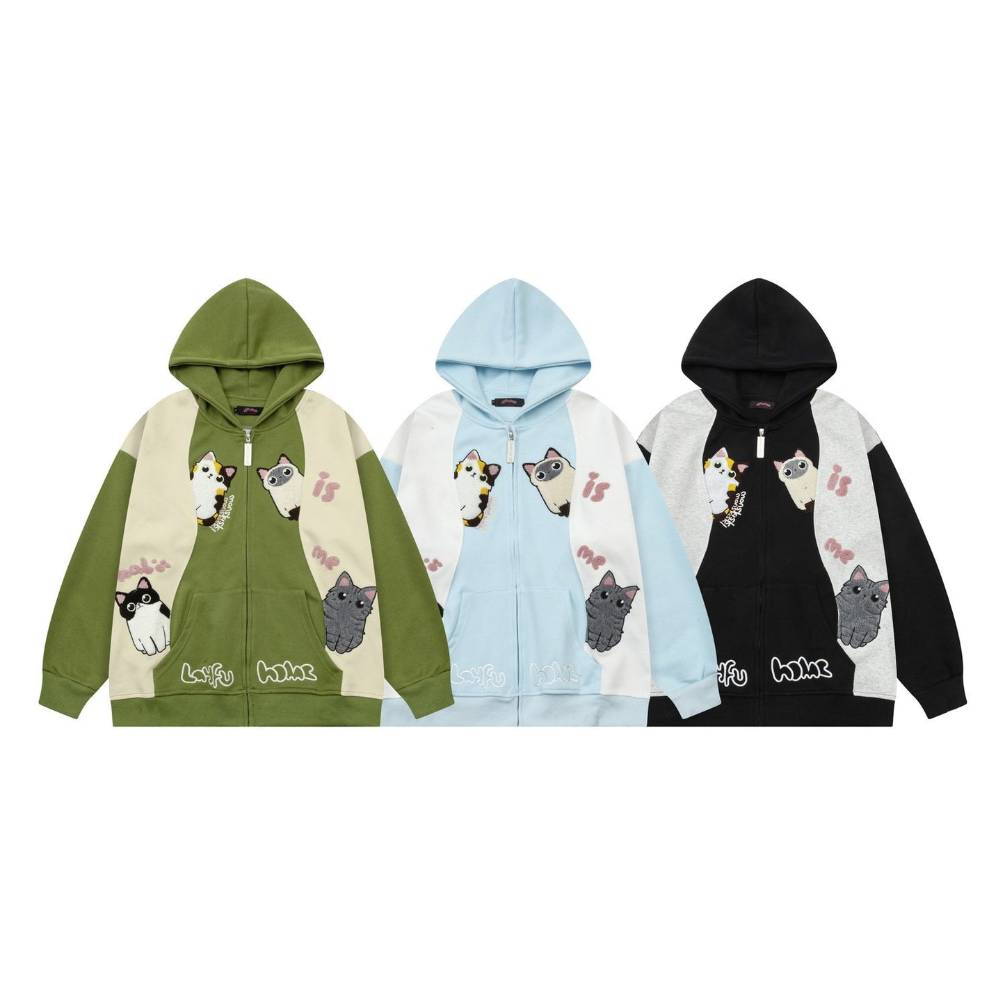 Layfu Home Patchwork Hoodie Shirts & Tops PinkLimes Trending Streetwear