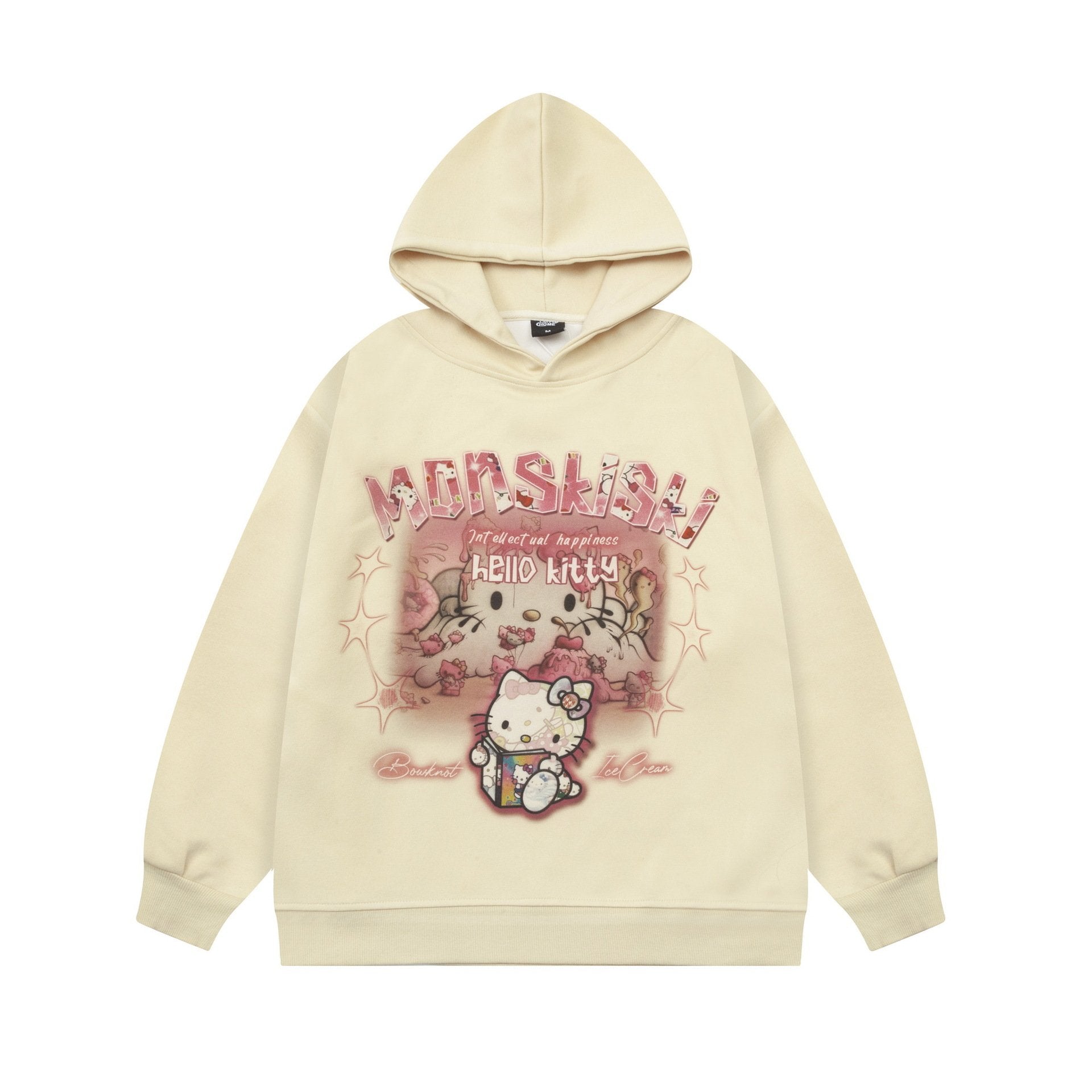 Monskiski Hoodie Beige Shirts & Tops PinkLimes Trending Streetwear