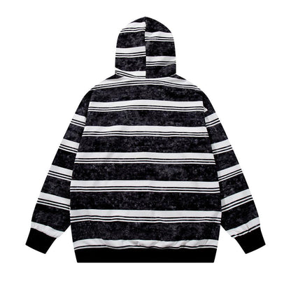 Beastaxe Striped Hoodie Shirts & Tops PinkLimes Trending Streetwear